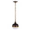 Lampa wisząca Elstead Lighting Cadence czarny/mosiądz FE-CADENCE-1P-MB