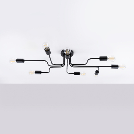 Sollux Lighting Żyrandol VECTOR 8 czarny SL.1448