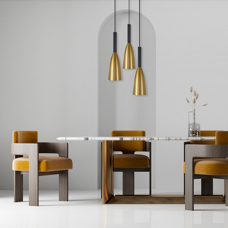Lampa wisząca Solin wisząca talerz 3xE27 złota LP-181/3P GD