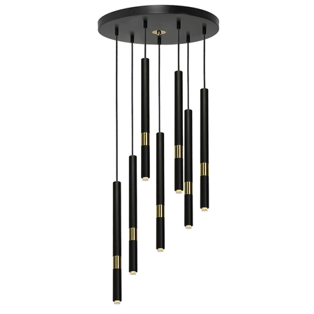 Milagro Lampa wisząca MONZA BLACK/GOLD 7xG9 8W MLP6385 CZARNY / ZŁOTY