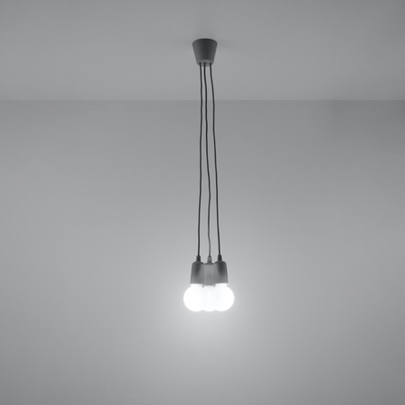 Sollux Lighting Lampa wisząca DIEGO 3 szara SL.0576