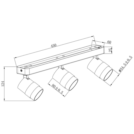 Spot Anillo 3xGU10 biały LP-770/3W WH