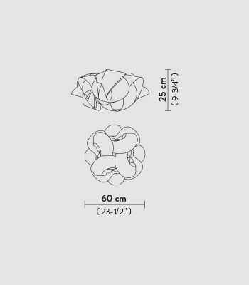 Lampa sufitowa/kinkiet Slamp FABCL00PRS00000000EU Fabula Large Prisma