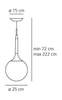 Lampa wisząca Artemide 1053010A Castore 25