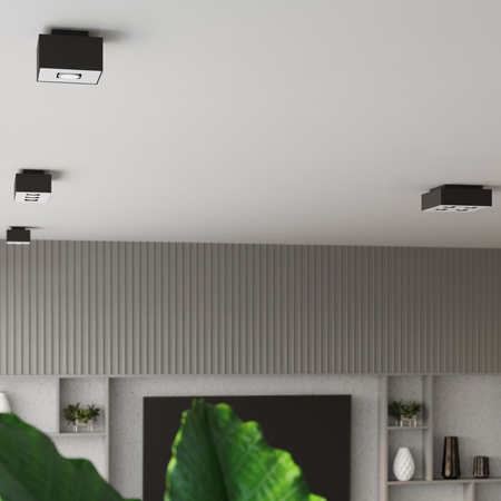 Sollux Lighting Plafon NERO 12,5 czarny/chrom SL.1408