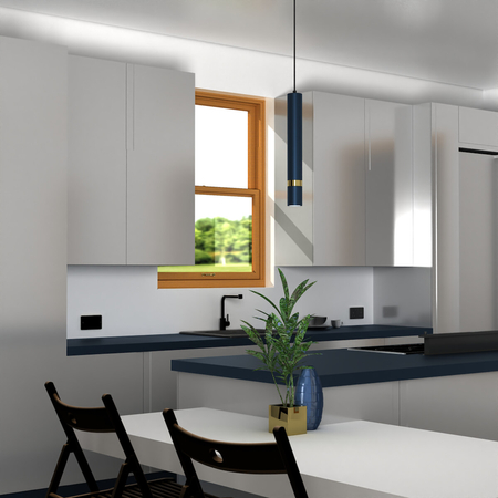 Milagro Lampa wisząca JOKER NAVY BLUE/GOLD 1xGU10 MLP7725 GRANATOWY / ZŁOTY