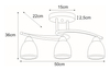 Lampa sufitowa SAMIRA Kaja K-JSL-8090/3 AB mosiądz