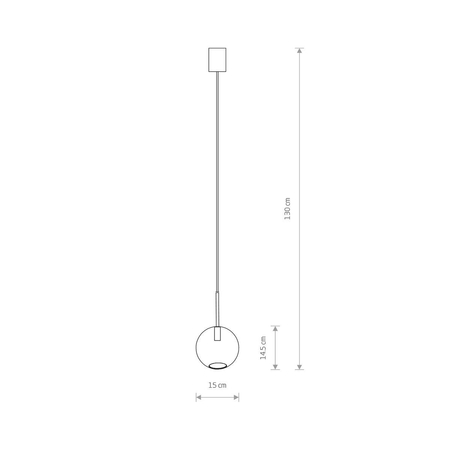 Lampa wisząca SPHERE S Nowodvorski 7847 transparentny/czarny