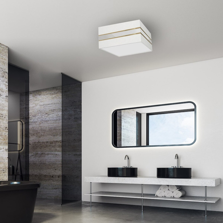 Milagro Lampa sufitowa Kwadrat Ultimo 2xE27 Biały MLP7347 BIAŁY