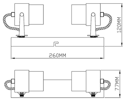 Lampa sufitowa Zuma Line Rao Spot CK99893-2