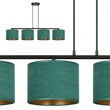 Lampa wisząca HILDE 4 BL GREEN Emibig 1051/4 zielony
