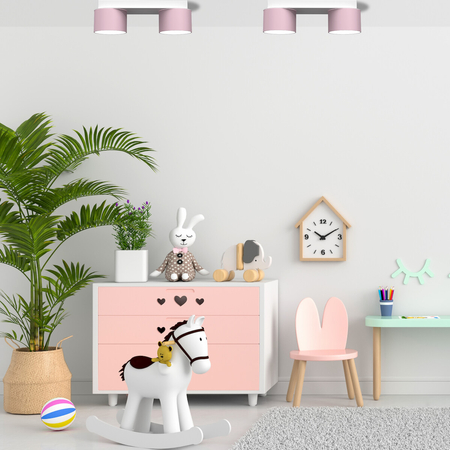 Milagro Lampa sufitowa Dixie 2xGX53 Różowy/Biały MLP7554 RÓŻOWY / BIAŁY