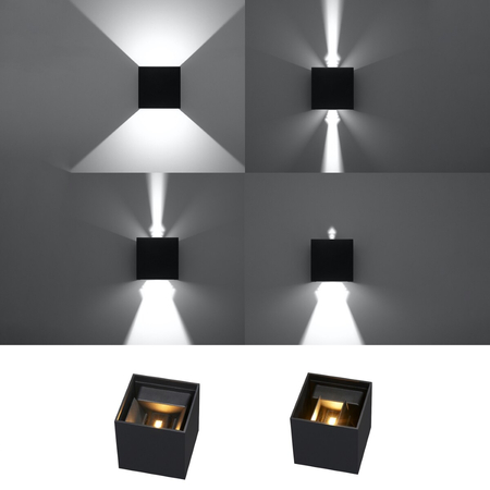 Sollux Lighting Kinkiet LUCA czarny LED IP54 SL.0545