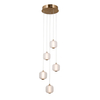 Lampa wisząca Italux PND-34362-5-HBR-OPAL złoty