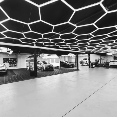 Lampa LED Hexagon Blaupunkt 230W geometryczny panel sufitowy led 4000K CRI90 w kształcie plasta miodu