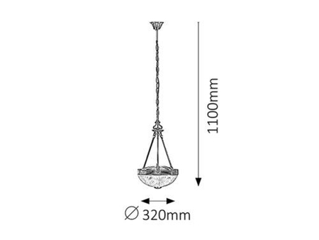 Żyrandol Rabalux Annabella 8637 brąz