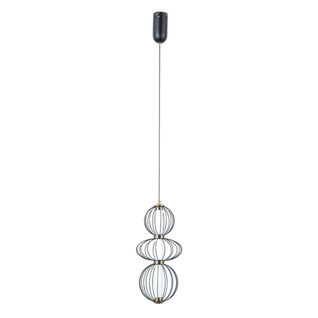 Lampa wisząca Italux Rabel PND-344221-3V-BK Czarny mat