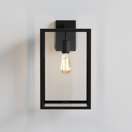 Kinkiet zewnętrzny Astro Box Lantern 450 1354007 Czarny z Teksturą