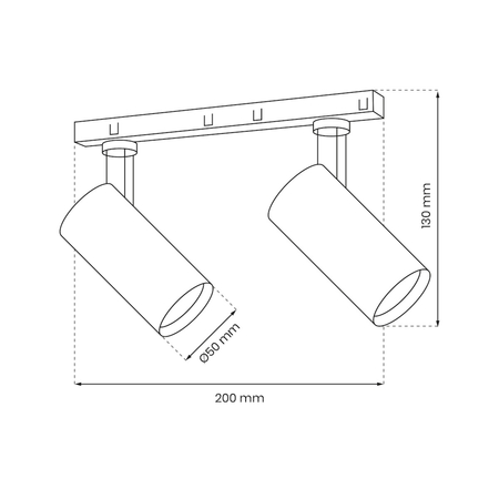 Milagro MAGNETIC TRACK 2x10W LED 4000K ML7155 CZARNY