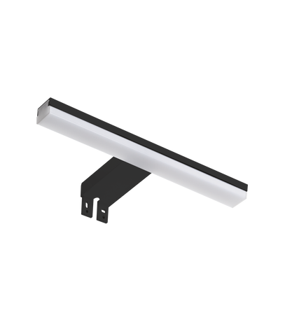 Lampa łazienkowa TIWALL KIT (uchwyt lustro/ściana/szafka) czarny mat LED 8W 300mm 4000K IP44