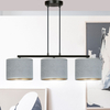 Lampa wisząca HILDE 3 BL GRAY Emibig 1050/3 czarny/chrom