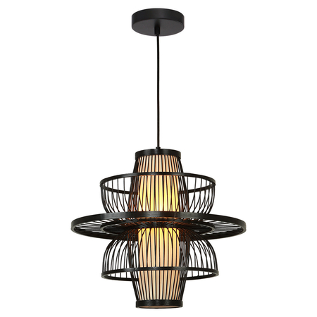 Light Prestige Rattanowa lampa wisząca Astra czarna 1xE27 LP-3110/1P BK