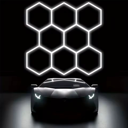 Lampa LED Hexagon Blaupunkt 216W geometryczny panel sufitowy led 4000K CRI90 w kształcie plasta miodu