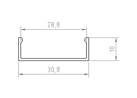 Profil LED Greenie P13-1C 1m nawierzchniowy czarny lakierowany