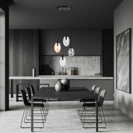 Lampa wisząca ASTRAL 4 Emibig 1268/4PREM czarny/złoty