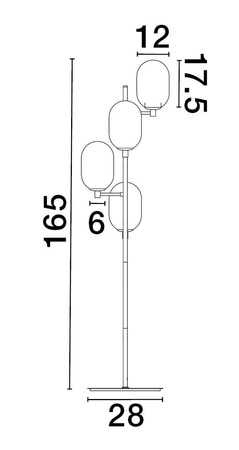 Lampa podłogowa Luces Exclusivas BADESI - złoty LE43354