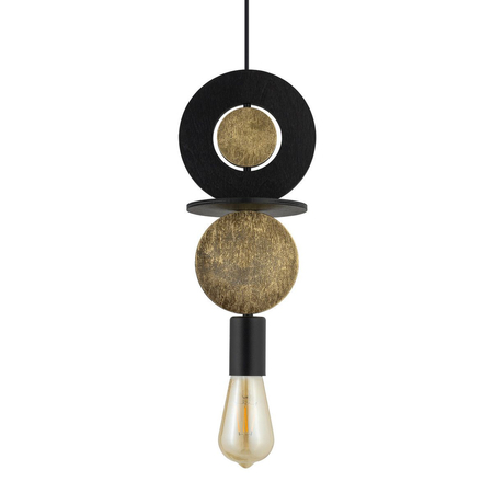 Lampa wisząca Nowodvorski DROPS WOOD E 11177 Czarny Złoty