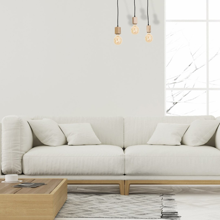 Milagro Lampa Wisząca JACK 3xE27 MLP582 Naturalne drewno