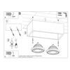 Sollux Lighting Plafon QUATRO 2 naturalne drewno SL.0916