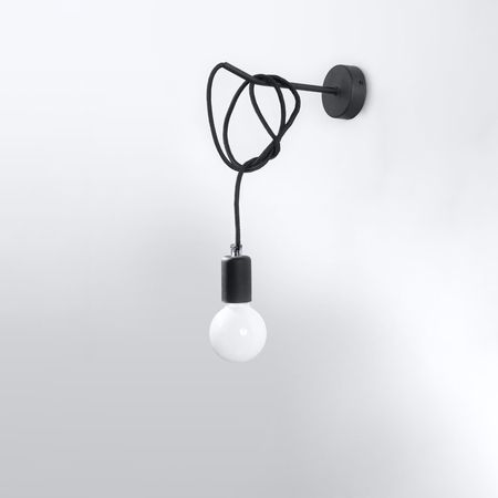 Sollux Lighting Kinkiet EDISON czarny SL.0373