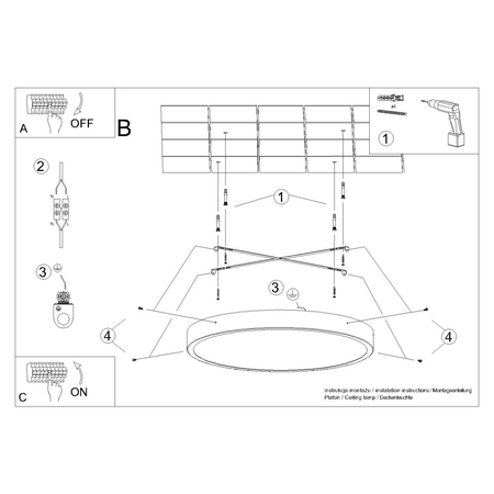 Sollux Lighting Plafon ORBIS 1 antracyt SL.0568