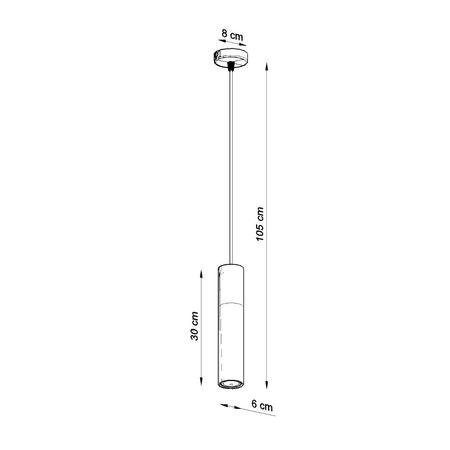 Sollux Lighting Lampa wisząca PASTELO 1 beton SL.1271
