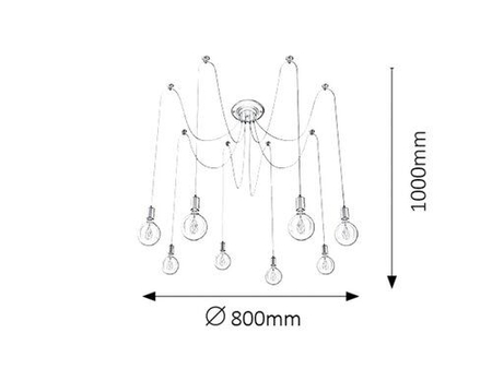 Lampa wisząca Rabalux Caspar 2224 czarny matowy