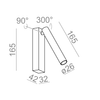 Kinkiet AQForm 26504-M930-F3-00-13 PET LED Biały struktura