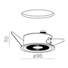 Oprawa podtynkowa AQform 37951-M930-F3-PH-13 ONLY round mini LED Biały struktura