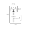 Cosmo Light Kinkiet SIENA W01315NI-WH