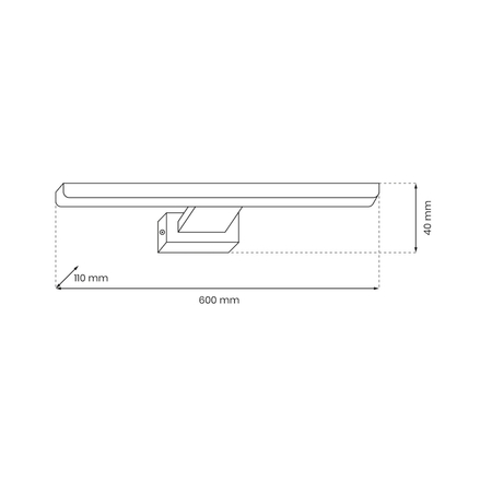 Milagro Kinkiet Shine 60cm 13,8W LED Biały ML3878 BIAŁY