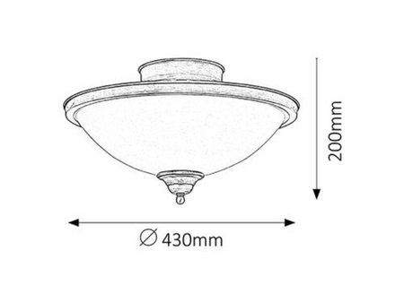Lampa sufitowa Rabalux Elisett 2759 brąz
