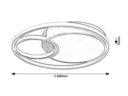 Lampa sufitowa Rabalux Leola 71044 czarny