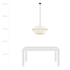 Lampa wisząca MALIA 1 Emibig 1184/1 biały/czarny