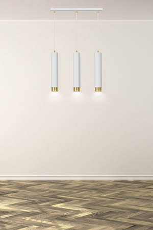 Lampa wisząca KIBO 3 WH/GOLD Emibig 642/3 biały/złoty