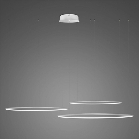 Lampa wisząca Ledowe Okręgi No.3 80cm 4k srebrna Dali