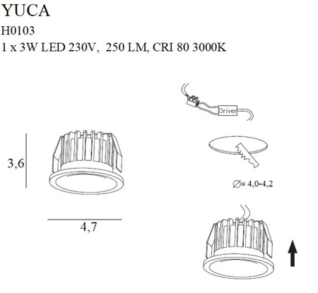 Oprawa wpuszczana Maxlight H0103 czarny