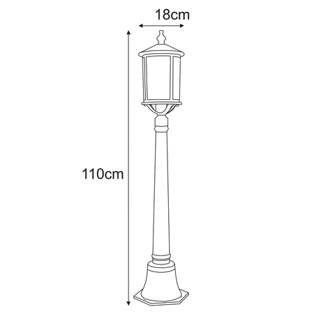 Lampa zewnętrzna Kaja DETROIT K-8212 czarny