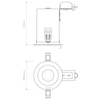 Spot Astro Taro Round Adjustable Fire-Rated 1240028 Matowy Biały