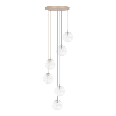 Lampa wisząca Kaja TESORO K-5701 transparent, beż